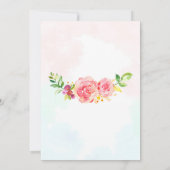 妖精とユニコーンの誕生日の招待状2人の女の子 招待状 (裏面)