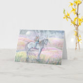 妖精とユニコーンカード カード (黄色い花)