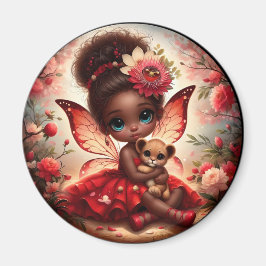 妖精とライオンの赤いマグネット マグネット