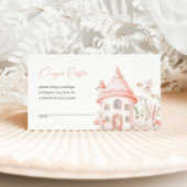 妖精とワイルドフラワーおむつラッフル エンクロージャーカード