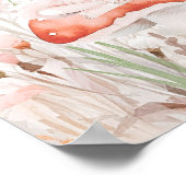 妖精とワイルドフラワー誕生日ウェルカムサイン ポスター (角)