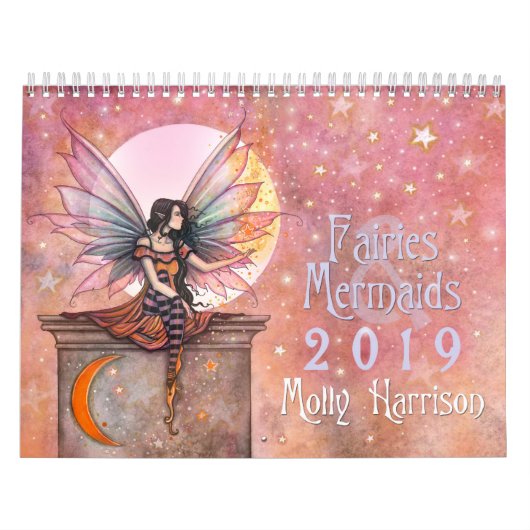 妖精と人魚 2019年 カレンダー Molly H カレンダー (カバー)