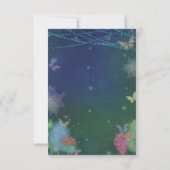 妖精と友人バタフライグリッターベビーシャワー サンキューカード (裏面)