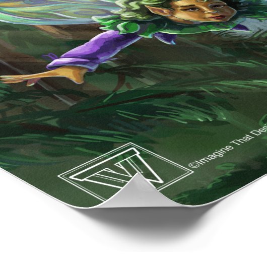 妖精と城のファンタジーアート ポスター (角)