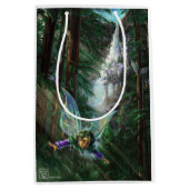 妖精と城のファンタジーアート ミディアムペーパーバッグ (正面)