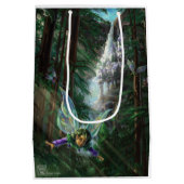 妖精と城のファンタジーアート ミディアムペーパーバッグ (裏面)