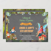 妖精と小人の合同パーティー招待状 招待状 (正面/裏面)