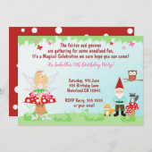 妖精と小人の森のパーティー | 招待状 (正面/裏面)