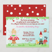 妖精と小人の森の宴会 | 招待状 (正面/裏面)