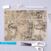 「妖精と小妖精や小人」アーサー・ラクハム 薄葉紙 (クラフト)