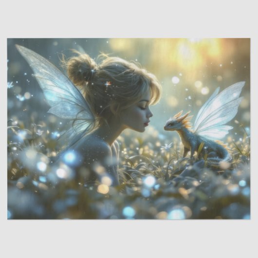 妖精と彼女のペットの竜 薄葉紙 (正面)