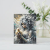 妖精と彼女の小さなバフ・シック ポストカード (スタンド正面)