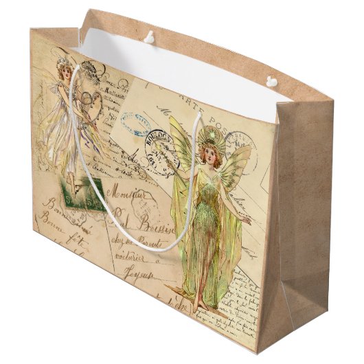 妖精と手書き抱き枕 ラージペーパーバッグ (裏面アングル)