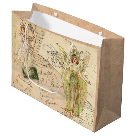 妖精と手書き抱き枕 ラージペーパーバッグ (正面アングル)