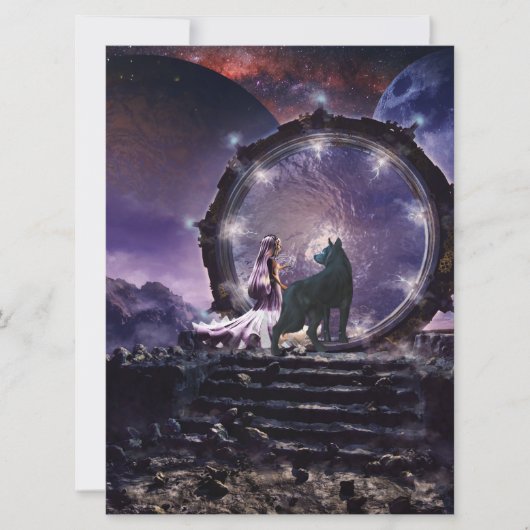 妖精と暗い狼 カード (正面)