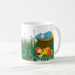 妖精と森の中で眠る子供たち コーヒーマグカップ