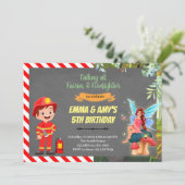 妖精と消防士の共同パーティー招待状 招待状 (スタンド正面)