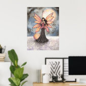 妖精と満月のファンタジー作品 ポスター (ホームオフィス)