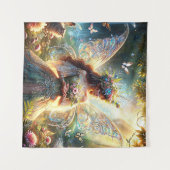 妖精と猫のタペストリー タペストリー (正面(横))