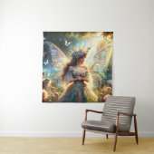 妖精と猫のタペストリー タペストリー (インサイチュ)