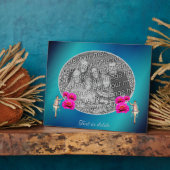 妖精と花あなたパーソナライズされた自身の写真を追加 フォトプラーク (側面)