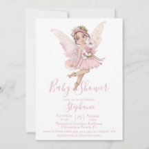 妖精と花の水彩画イラストシャワー