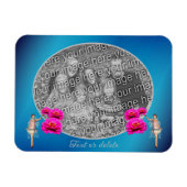 妖精と花パーソナライズされたあなたの写真を追加 マグネット (横)