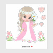 妖精と花 シール (シート)