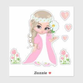 妖精と花 シール