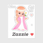 妖精と花 シール (シート)