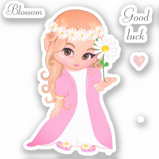 妖精と花 シール (正面)