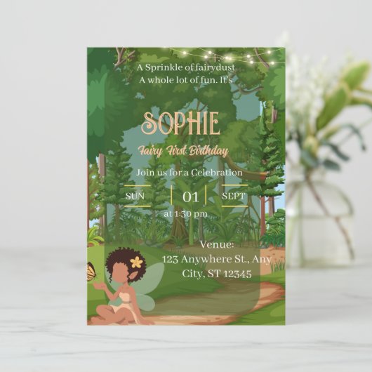 妖精と蝶のいる魔法の森の妖精 招待状 (スタンド正面)
