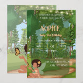 妖精と蝶のいる魔法の森の妖精 招待状 (正面/裏面)