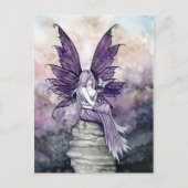 妖精と蝶のはがきを手放す ポストカード (正面)