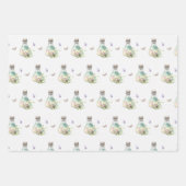 妖精と蝶のギフトラップ ラッピングペーパーシート (正面2)