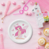 妖精と蝶紙プレート ペーパープレート (パーティー)