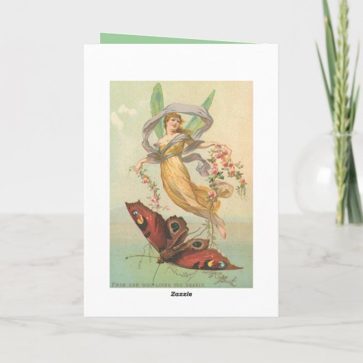 『妖精と蝶』 カード (裏面)