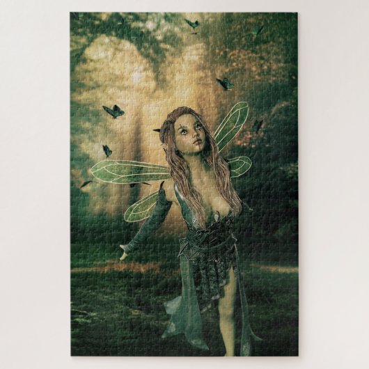 妖精と蝶 ジグソーパズル (縦)