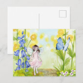 妖精と蝶 ポストカード (正面/裏面)