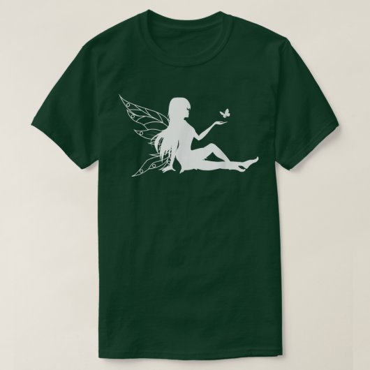 妖精と蝶 Tシャツ (デザイン正面)