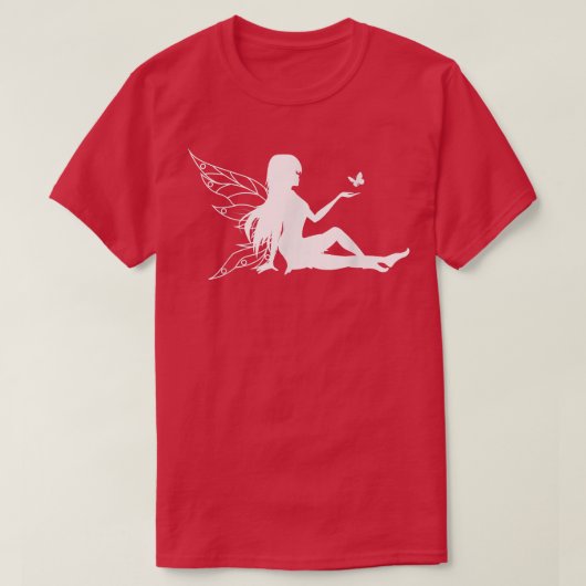 妖精と蝶 Tシャツ (デザイン正面)