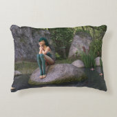 妖精と魅惑の池のアクセント枕 アクセントクッション (正面)