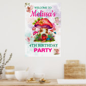 妖精と魔法の森のキノコの家 ポスター (キッチン)