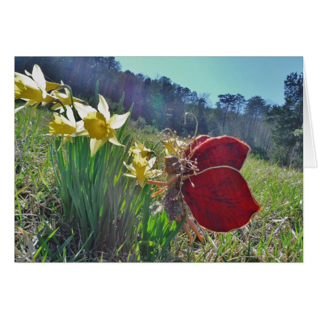 妖精と黄色の花 (正面横)