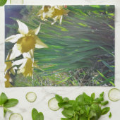 妖精と黄色の花 キッチンタオル (折り畳み)