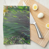 妖精と黄色の花 キッチンタオル (四つ折り)