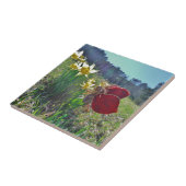 妖精と黄色の花 タイル (側面)