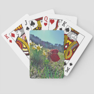 妖精と黄色の花 トランプ