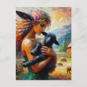 妖精と黒い子羊 ポストカード (正面)