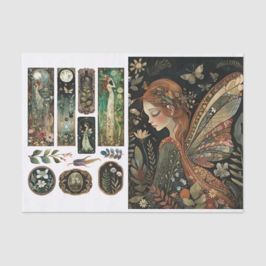 妖精とSmの切り離し。デザインティッシュペーパー 薄葉紙 (正面)